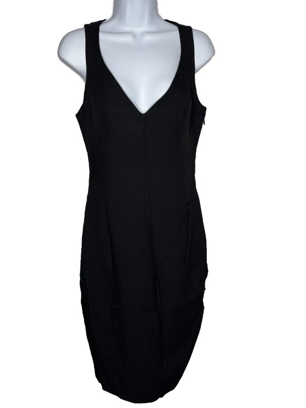 Vintage 90s Versus Gianni Versace Cocktail Dress Size 6 US Black Draped Sheath